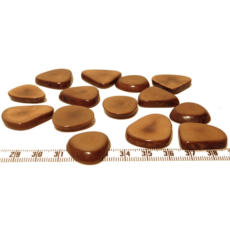 Tagua lame épaisse petite marron