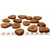 Tagua lame épaisse petite marron