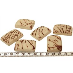 Tagua plaque  marbrée blanc