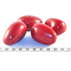 Tagua graine 3 cm rouge