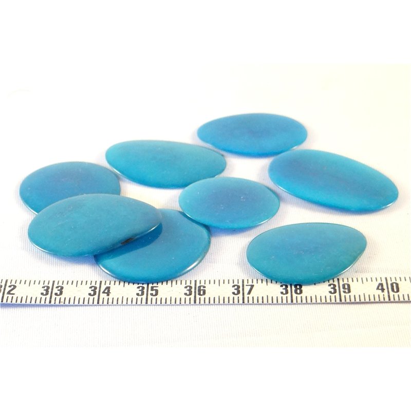 Tagua lame  marbrée   petite bleu