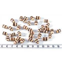 Coco olive 10mm blanc/marron