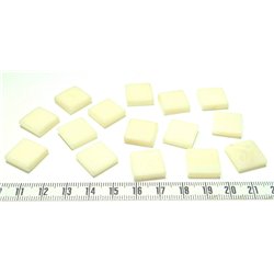 Tagua carre 15mm blanc