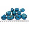 Tagua graine marbrée 3 cm bleu