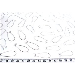 Support boucle d oreille crochet couleur argent x2