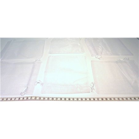 Pochette Organza noir 12cm