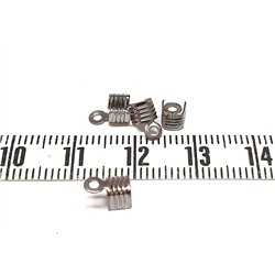Embout 7 x 4mm à écraser argentée