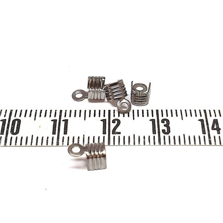 Embout 7 x 4mm à écraser argentée