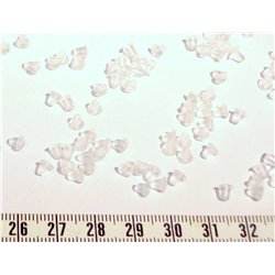 Fermoir boucle d oreille plastique transparent