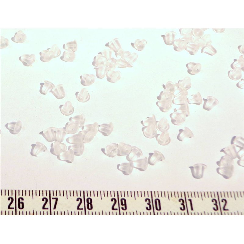 Fermoir boucle d oreille plastique transparent