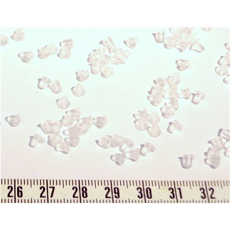 Fermoir boucle d oreille plastique transparent
